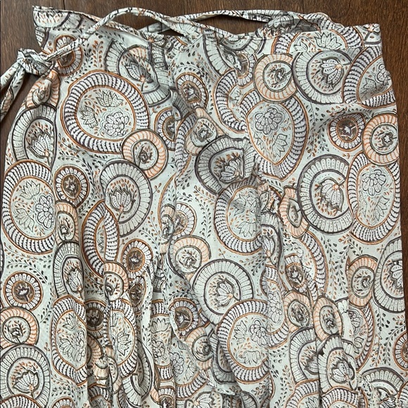 La Belle Ile Saint Barth Bathing Suit Cover-Up Ruffle Wrap Skirt, Size Small - Picture 4 of 9